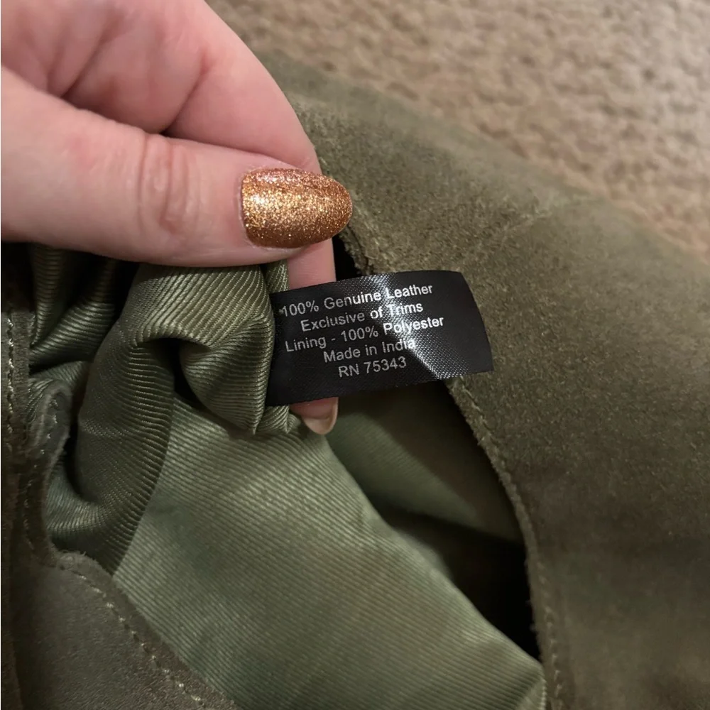 Genuine Leather Green Hobo Shoulder Bag - Picture 6 of 7